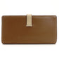 HERMES Béan Soufflé Beige × Brown Leather Silver Hardware □A Stamped Long Wallet Wallet 7-10-581
