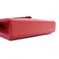 SAINT LAURENT Envelope Chevron Shoulder Bag, Leather, Red, Gold Hardware