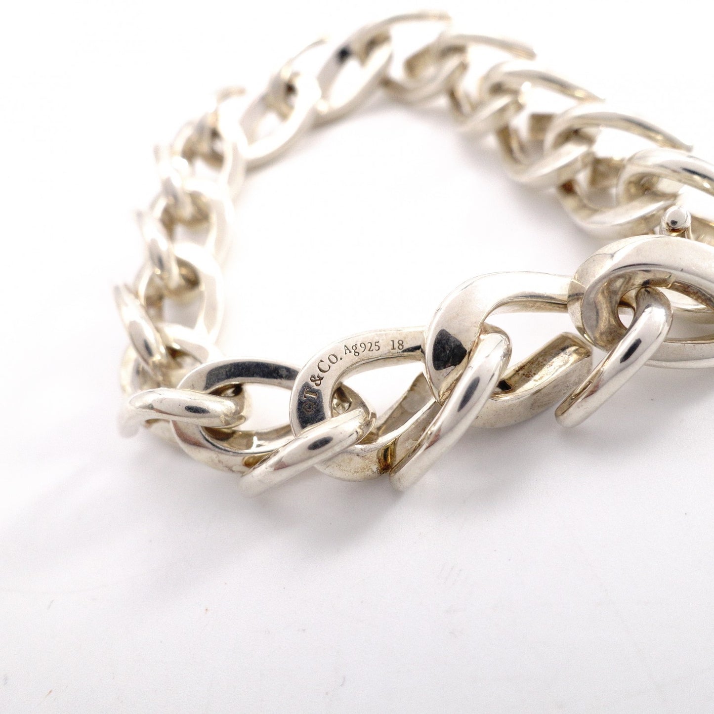TIFFANY&Co. Tiffany Forge Link Bracelet, 925 Sterling Silver