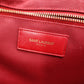 SAINT LAURENT Envelope Chevron Shoulder Bag, Leather, Red, Gold Hardware