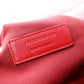 SAINT LAURENT Envelope Chevron Shoulder Bag, Leather, Red, Gold Hardware