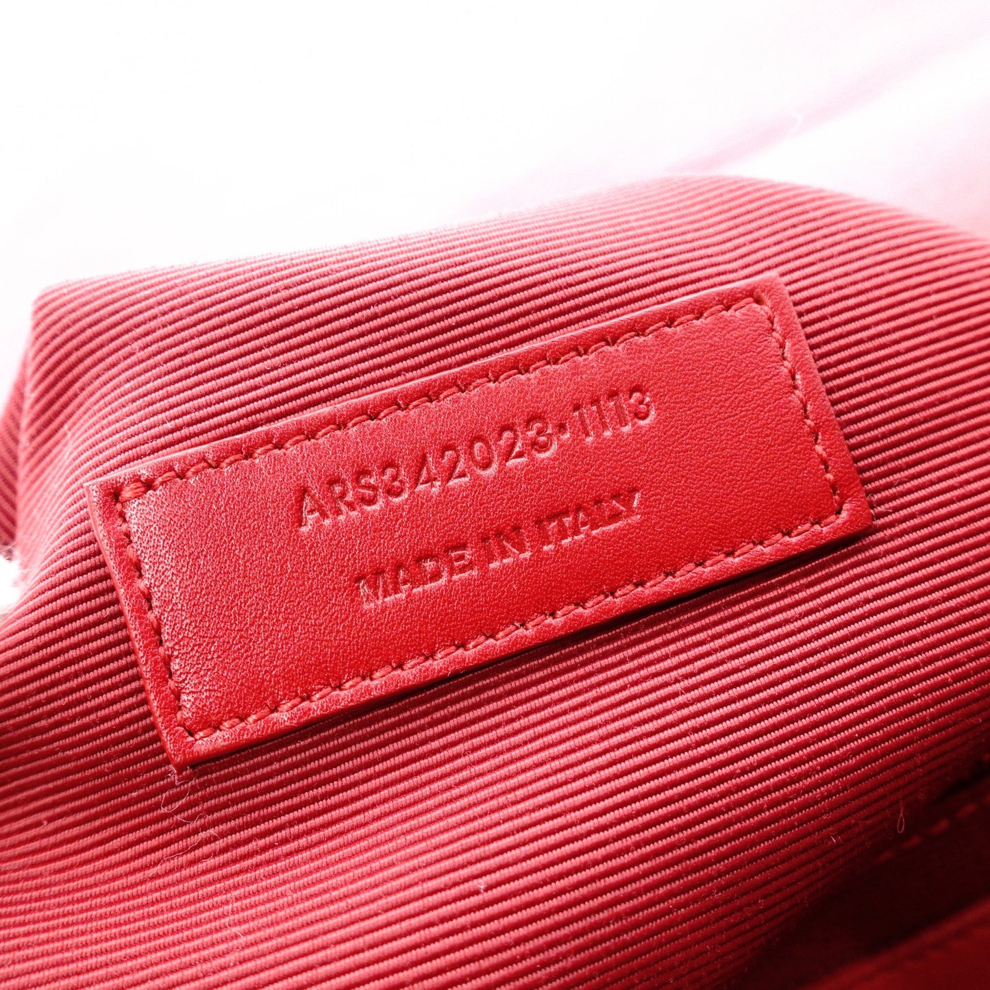 SAINT LAURENT Envelope Chevron Shoulder Bag, Leather, Red, Gold Hardware