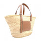 LOEWE Large Basket Handbag, Raffia/Leather, Beige, Woven Bag