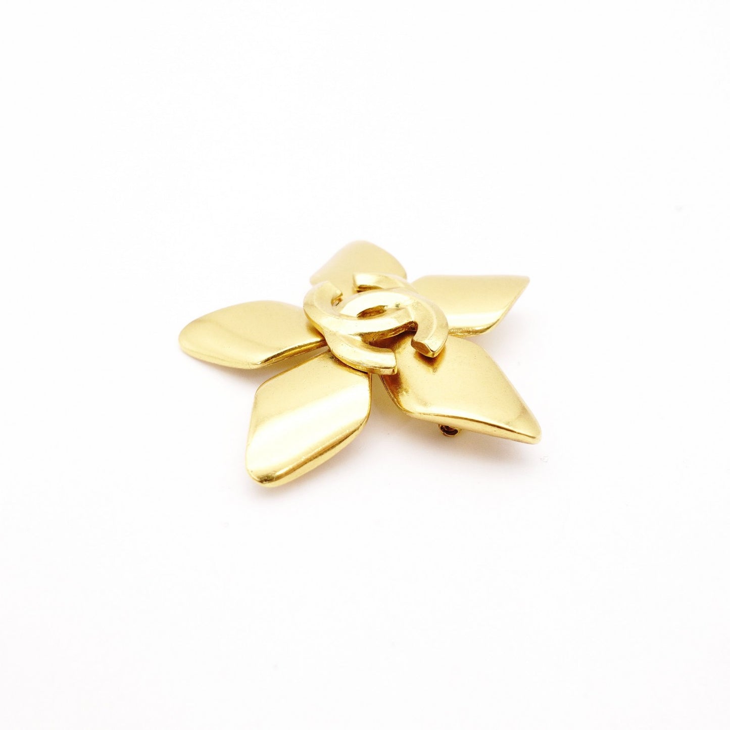CHANEL Brooch Metal Gold Metal CC Logo