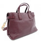 BURBERRY Banner Handbag, Leather, Maroon (Red), 2-Way Crossbody