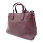 BURBERRY Banner Handbag, Leather, Maroon (Red), 2-Way Crossbody