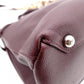 BURBERRY Banner Handbag, Leather, Maroon (Red), 2-Way Crossbody