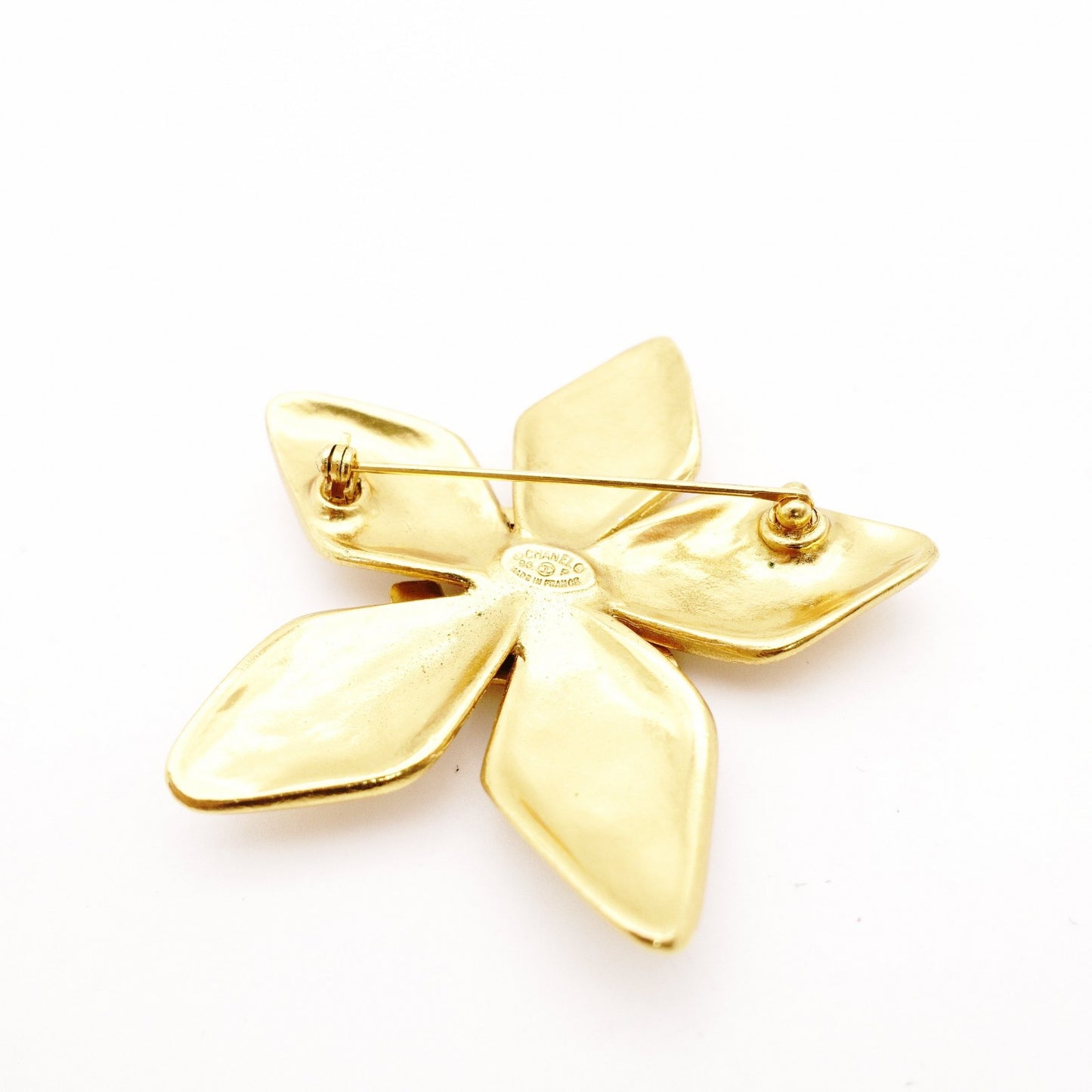 CHANEL Brooch Metal Gold Metal CC Logo