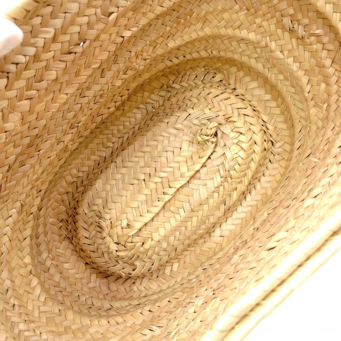 LOEWE Large Basket Handbag, Raffia/Leather, Beige, Woven Bag