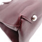 BURBERRY Banner Handbag, Leather, Maroon (Red), 2-Way Crossbody