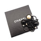 CHANEL Coco Mark Brooch with Faux Pearls, Gripois, Black × Gunmetal CC Mark, with Comets, 7-8-500