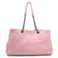 Bottega Veneta Intrecciato Shoulder Bag, Leather, Pink, Chain
