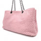 Bottega Veneta Intrecciato Shoulder Bag, Leather, Pink, Chain