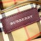 BURBERRY Banner Handbag, Leather, Maroon (Red), 2-Way Crossbody