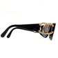 CHANEL Coco Mark Sunglasses Black Non-Prescription 02461 94305 CC Logo Gold Hardware 7-10-331