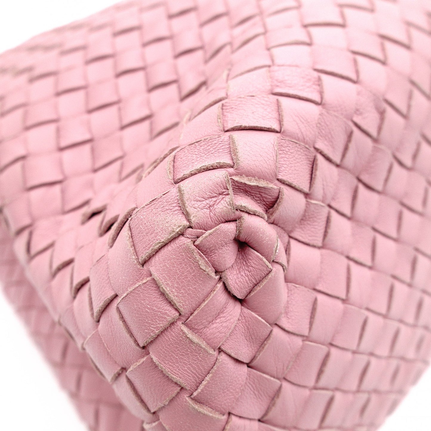 Bottega Veneta Intrecciato Shoulder Bag, Leather, Pink, Chain