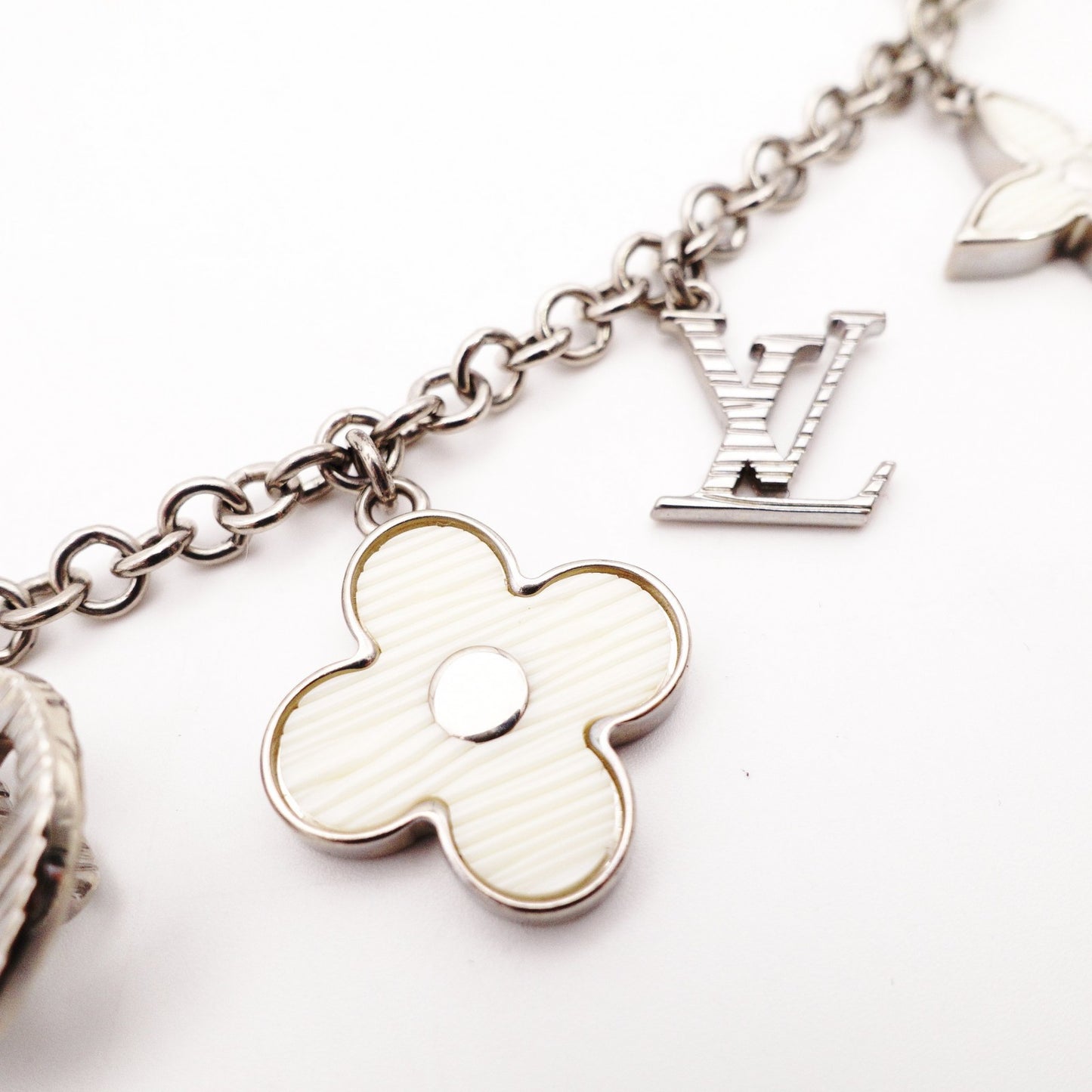 Louis Vuitton Charm Metal/Plastic Silver White