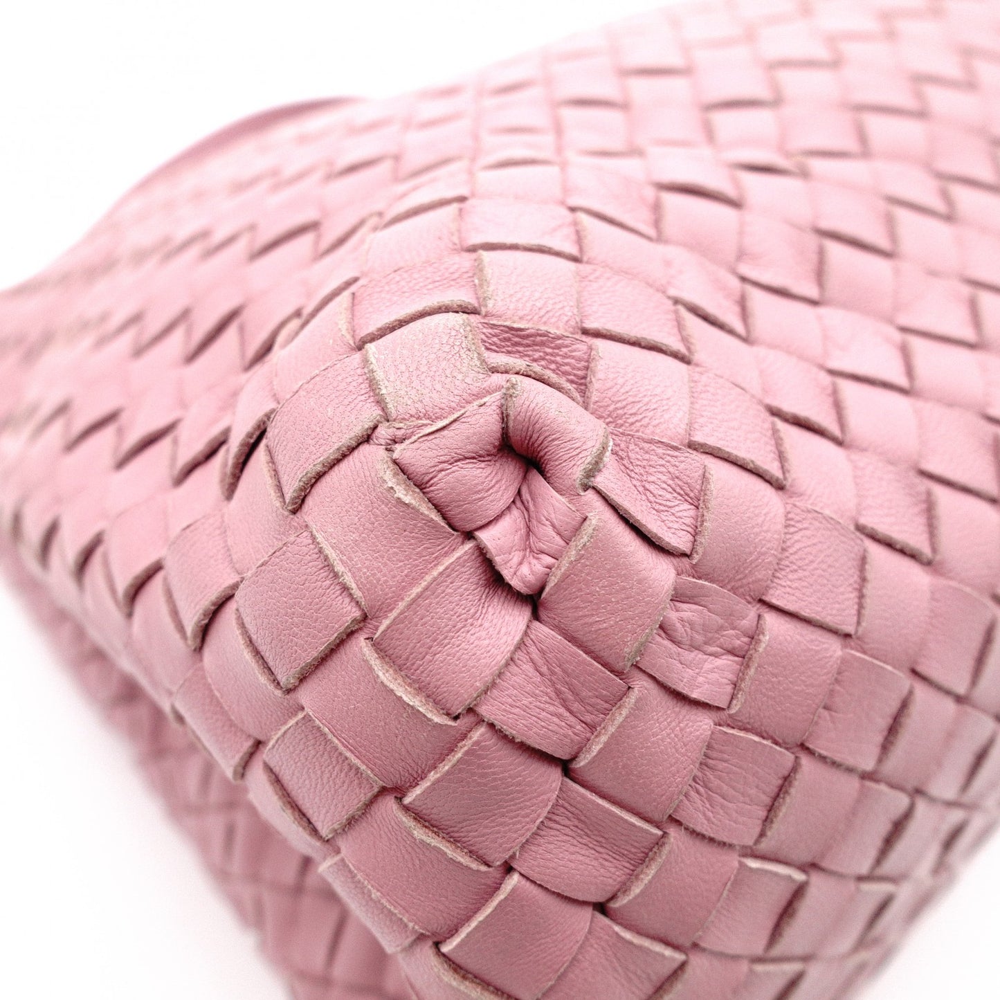Bottega Veneta Intrecciato Shoulder Bag, Leather, Pink, Chain