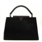 LOUIS VUITTON Capucines MM Handbag Black × Pink Leather Black 7-9-163