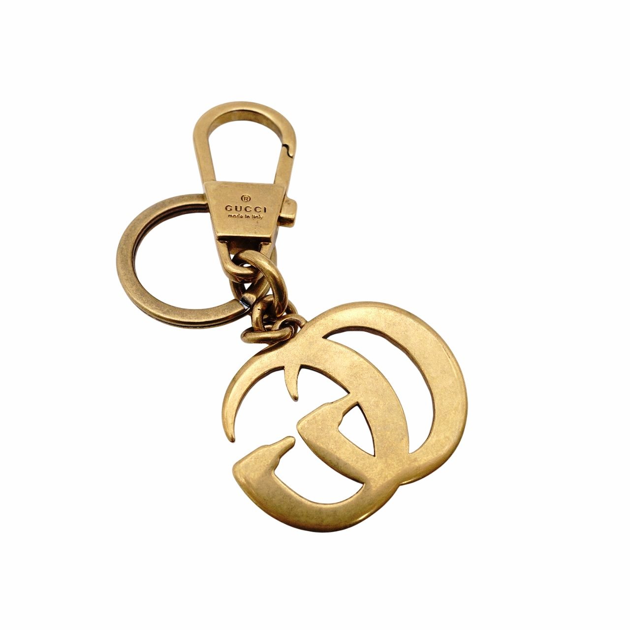 GUCCI Charm Metal Faux Pearl Gold Key Charm