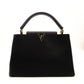 LOUIS VUITTON Capucines MM Handbag Black × Pink Leather Black 7-9-163
