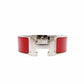 Hermès Click H Bracelet Metal Silver Red