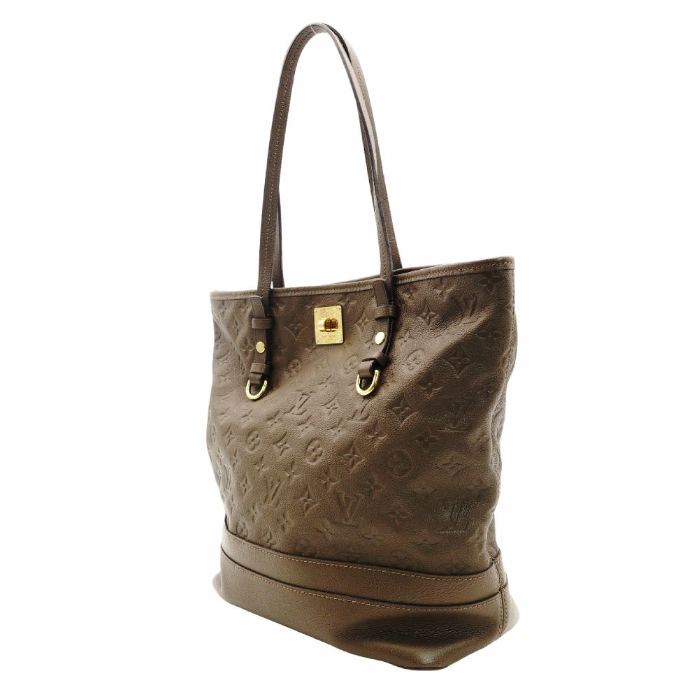 LOUIS VUITTON Citadelle PM Tote Bag Brown Monogram Ombre Implant Leather Brown Gold Hardware 7-10-043