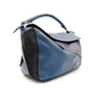 LOEWE Puzzle Bag Medium Handbag Leather Blue × Purple × Black 2-Way Shoulder 7-10-272