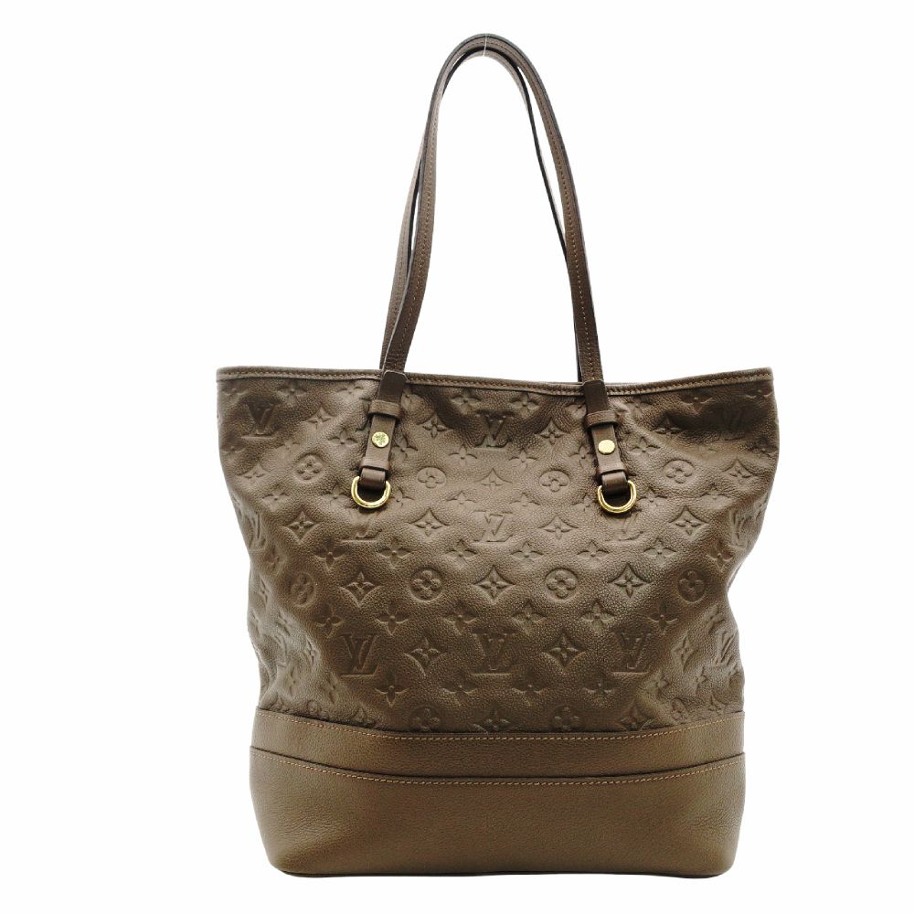 LOUIS VUITTON Citadelle PM Tote Bag Brown Monogram Ombre Implant Leather Brown Gold Hardware 7-10-043