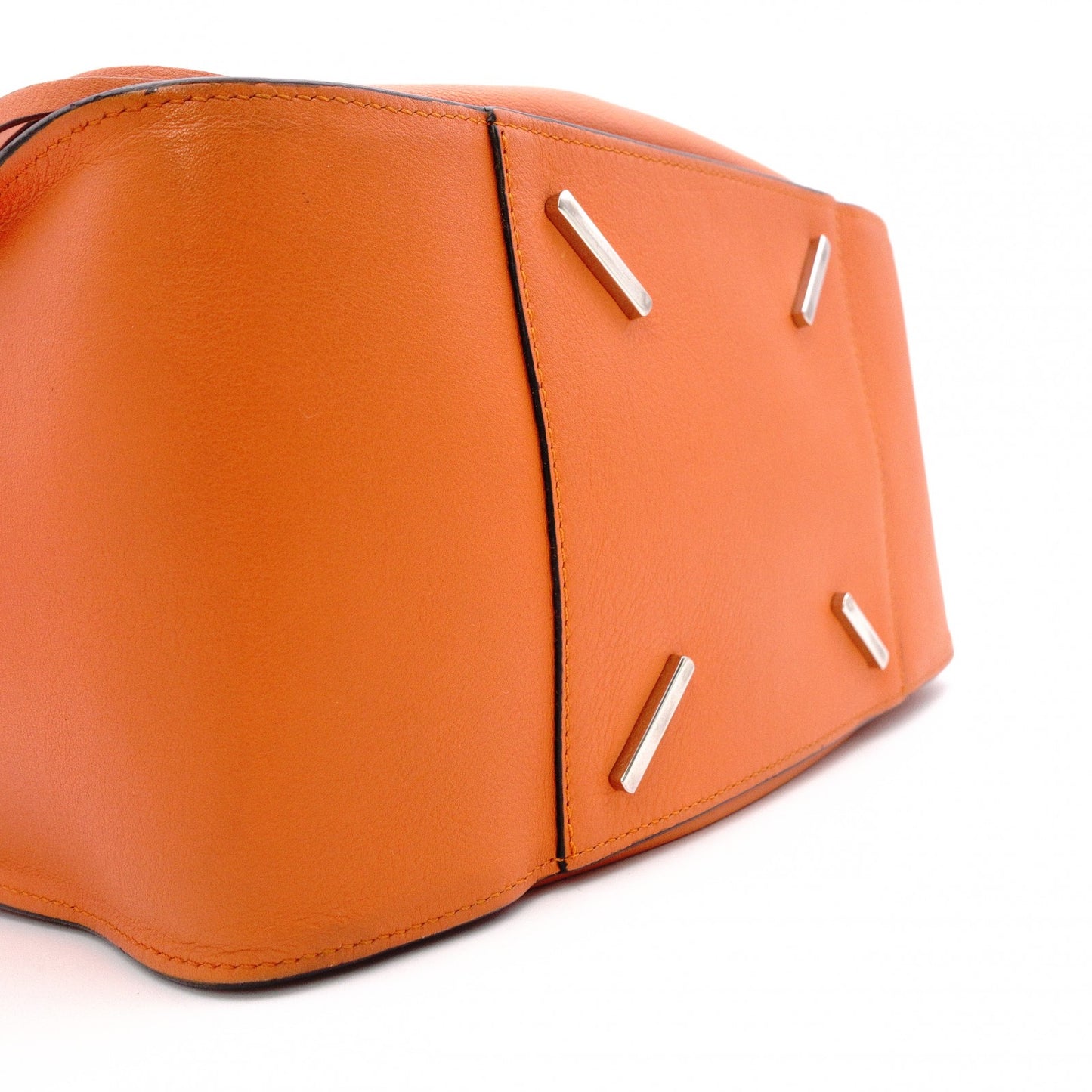LOEWE Hammock Small Shoulder Bag, Leather, Orange, 2-Way Crossbody, Anagram