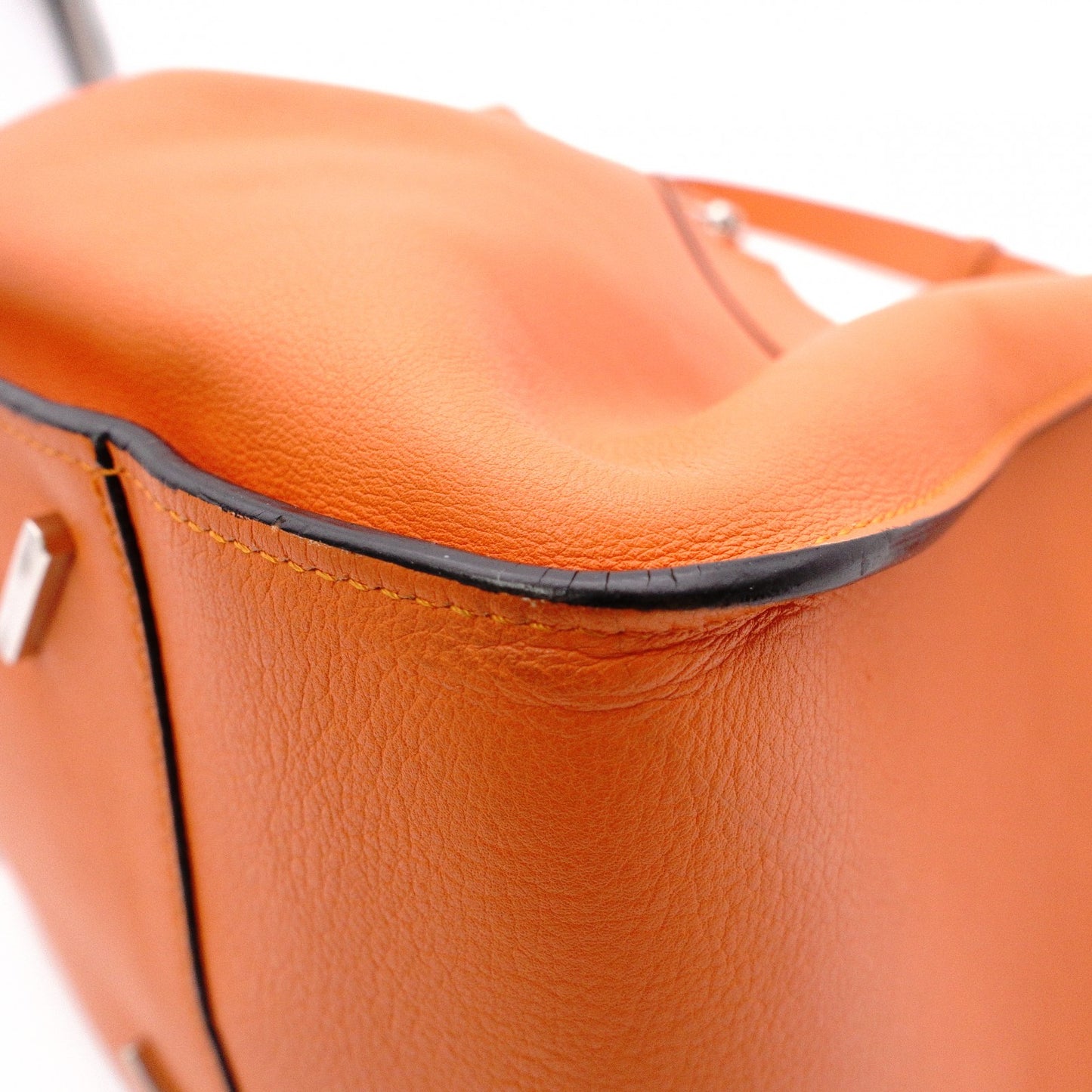 LOEWE Hammock Small Shoulder Bag, Leather, Orange, 2-Way Crossbody, Anagram