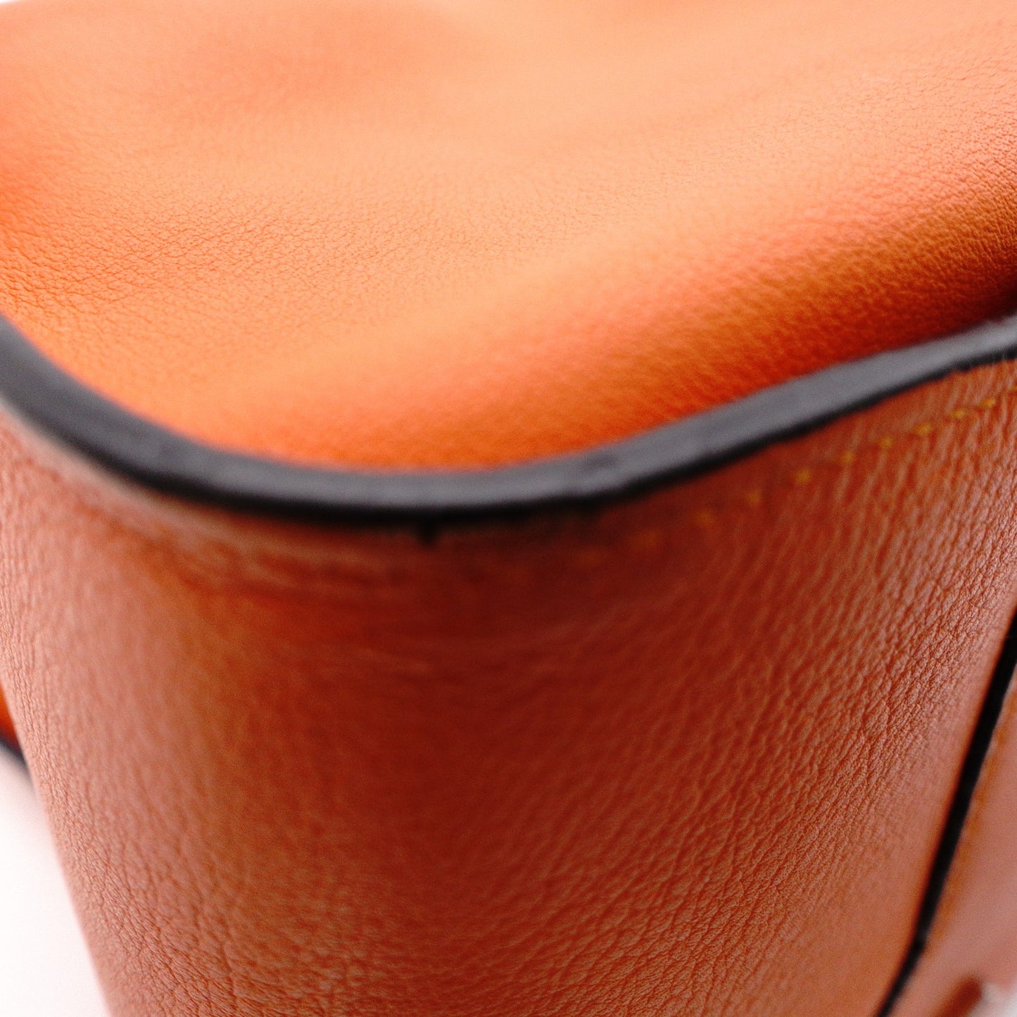 LOEWE Hammock Small Shoulder Bag, Leather, Orange, 2-Way Crossbody, Anagram