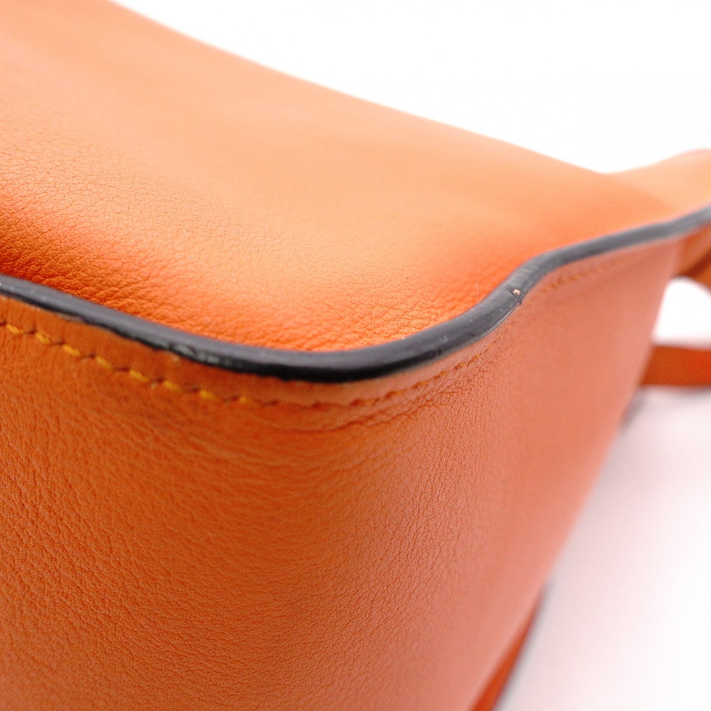 LOEWE Hammock Small Shoulder Bag, Leather, Orange, 2-Way Crossbody, Anagram