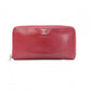 CHANEL Coco Logo Long Wallet, Leather, Red, Silver Hardware, CC Logo