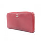CHANEL Coco Logo Long Wallet, Leather, Red, Silver Hardware, CC Logo