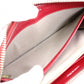 CHANEL Coco Logo Long Wallet, Leather, Red, Silver Hardware, CC Logo