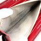 CHANEL Coco Logo Long Wallet, Leather, Red, Silver Hardware, CC Logo