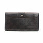 Louis Vuitton Mahina Iris Long Wallet Leather Black Wallet Silver Hardware 7-9-479