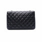 CHANEL Matelassé Shoulder Bag Leather Black Gold Hardware