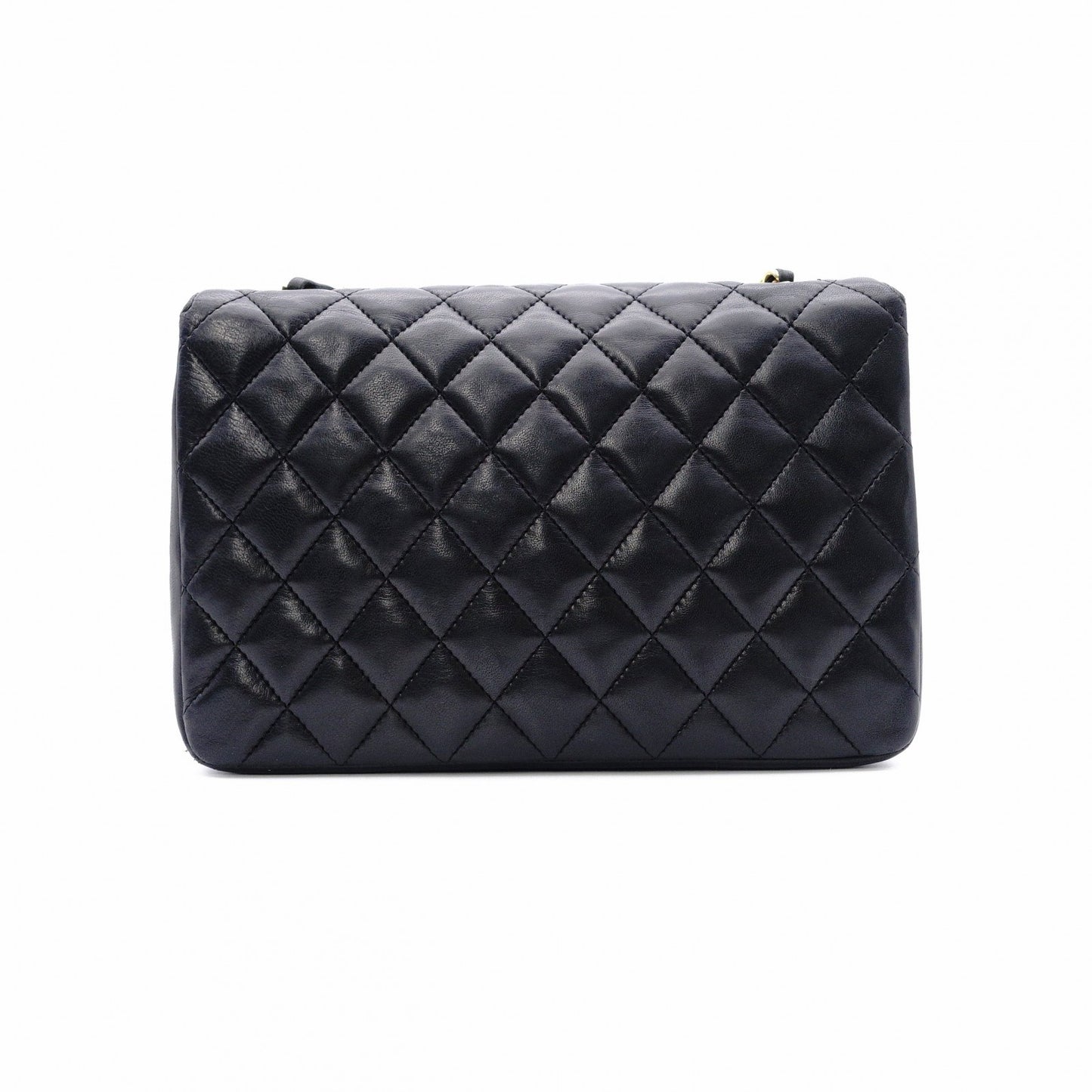CHANEL Matelassé Shoulder Bag Leather Black Gold Hardware