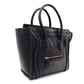 Céline Luggage Micro Shopper Handbag Navy Leather Tote 7-10-468