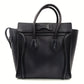 Céline Luggage Micro Shopper Handbag Navy Leather Tote 7-10-468