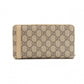 GUCCI GG Supreme Long Wallet, PVC Leather, Beige