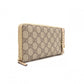 GUCCI GG Supreme Long Wallet, PVC Leather, Beige