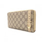 GUCCI GG Supreme Long Wallet, PVC Leather, Beige