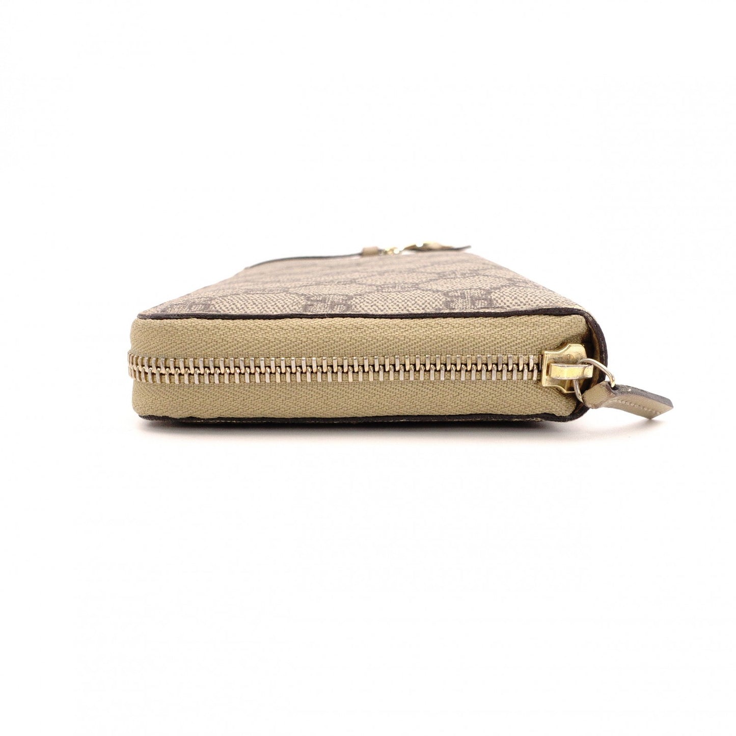 GUCCI GG Supreme Long Wallet, PVC Leather, Beige