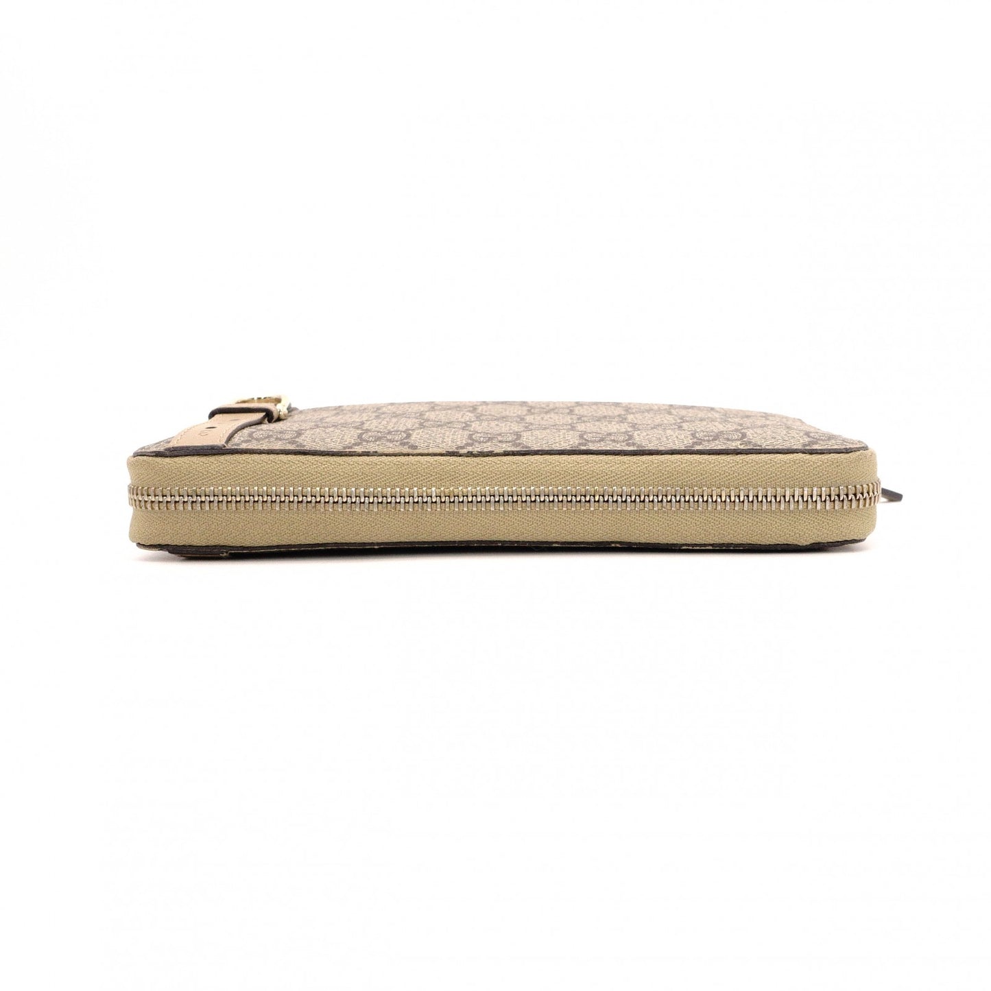 GUCCI GG Supreme Long Wallet, PVC Leather, Beige