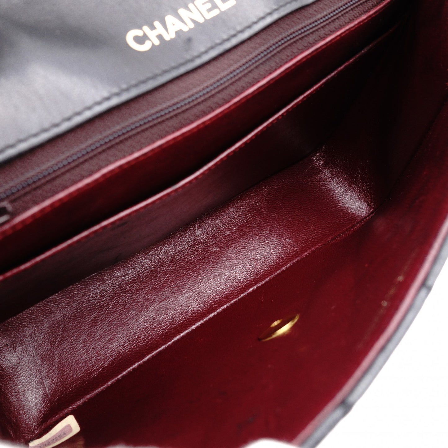 CHANEL Matelassé Shoulder Bag Leather Black Gold Hardware