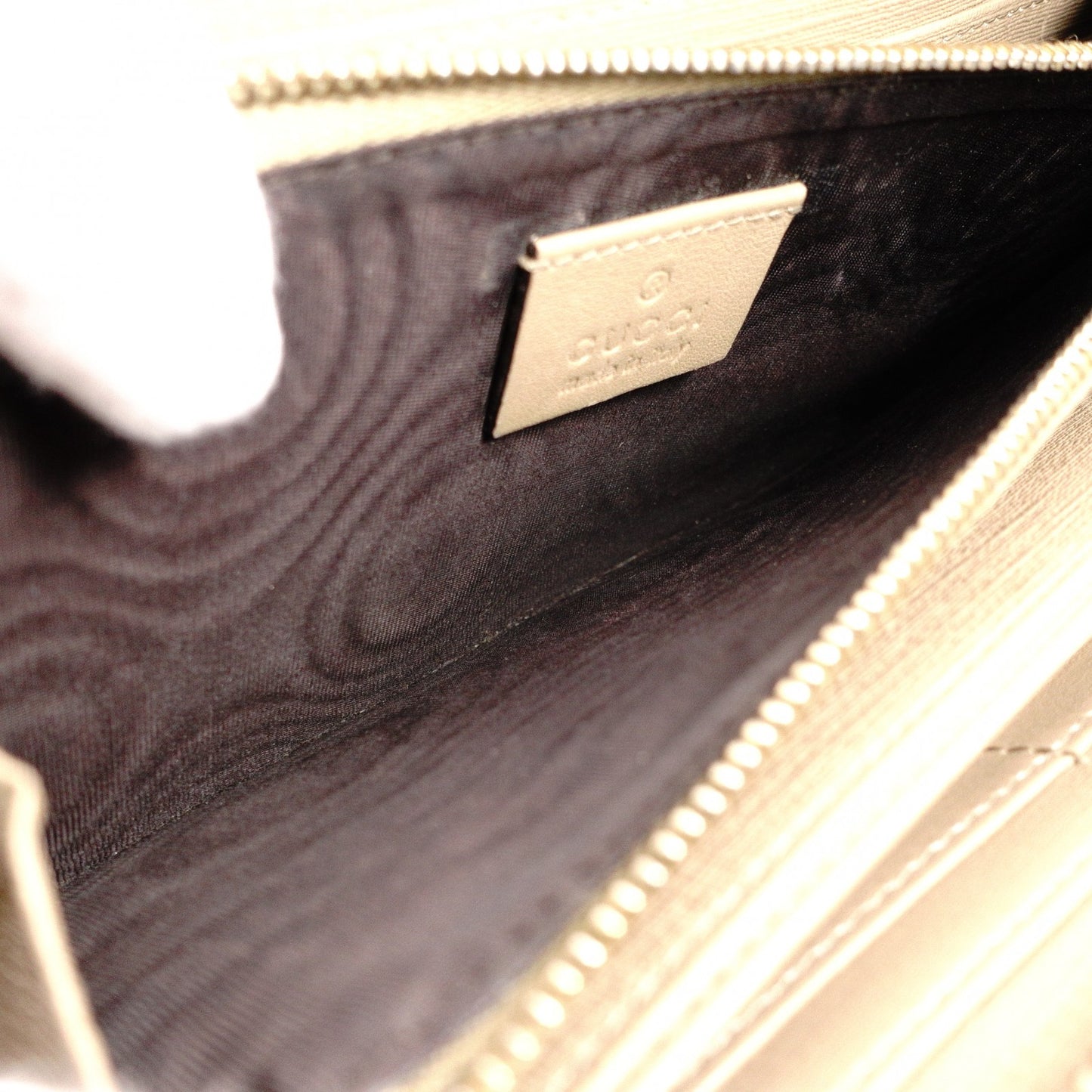GUCCI GG Supreme Long Wallet, PVC Leather, Beige