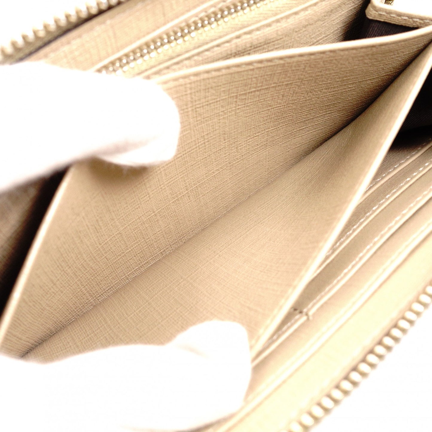 GUCCI GG Supreme Long Wallet, PVC Leather, Beige